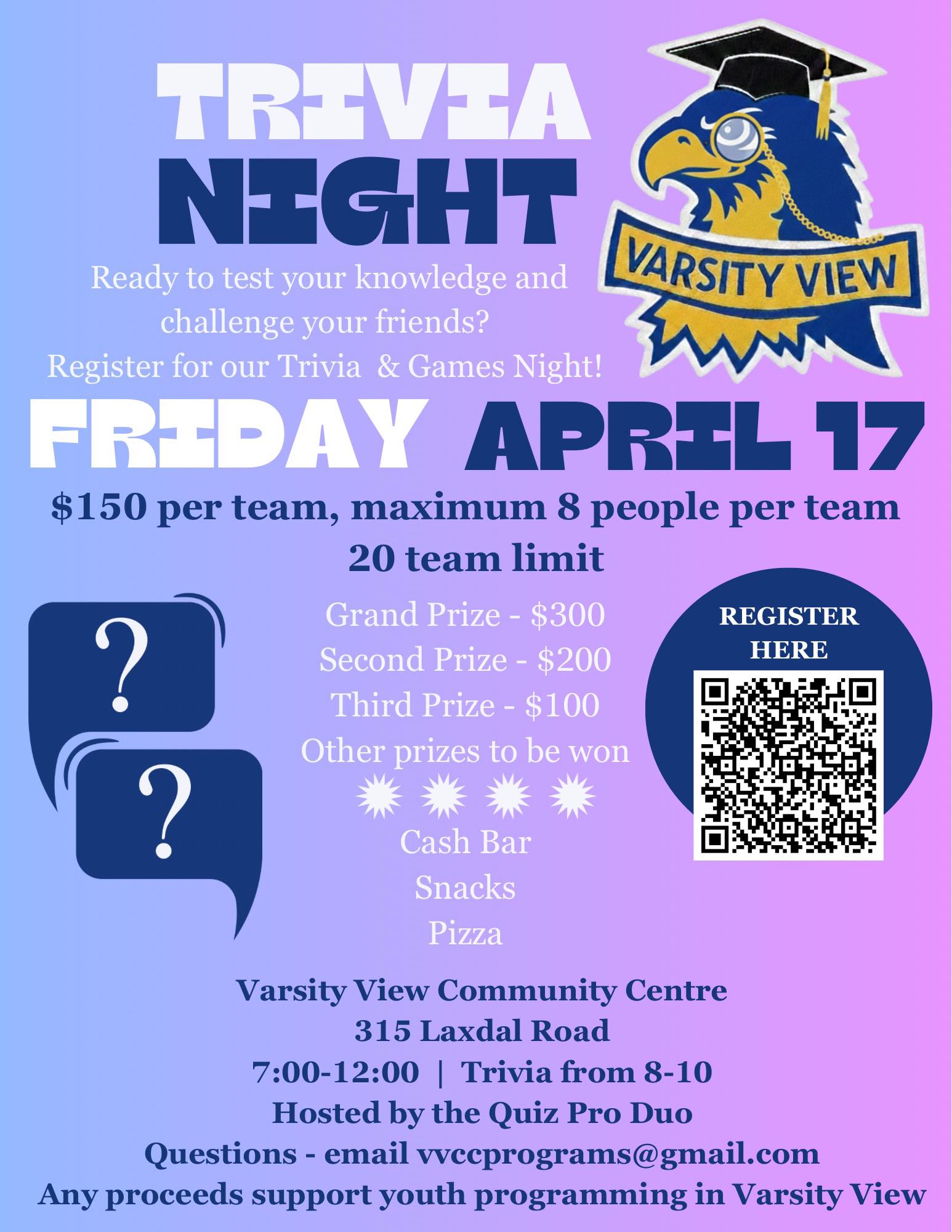 Varsity View Community Centre poster